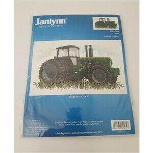 Janlynn Counted Cross Stitch Kit 12"X7"-Tractor (14 Count), 80-0474 New